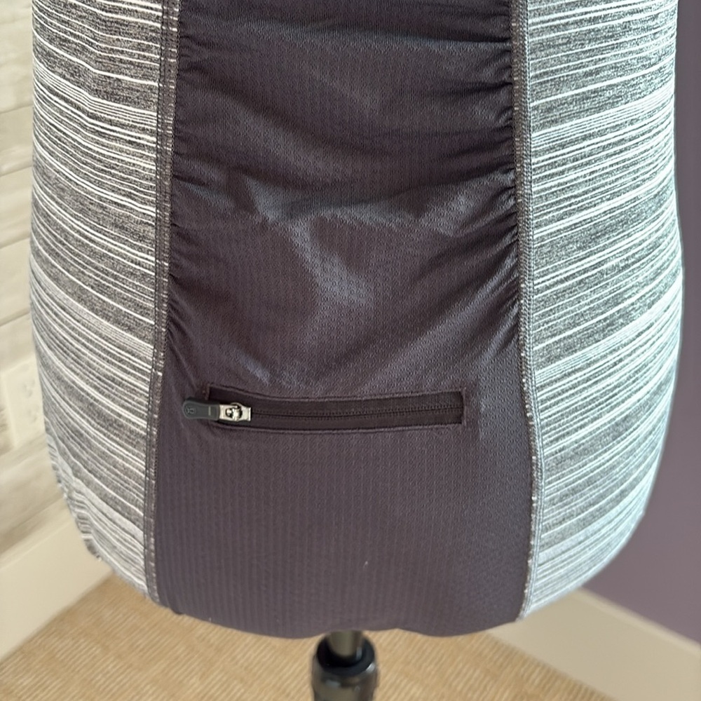 LULULEMON Gray Striped Activewear Vest Top - Picture 5 of 10
